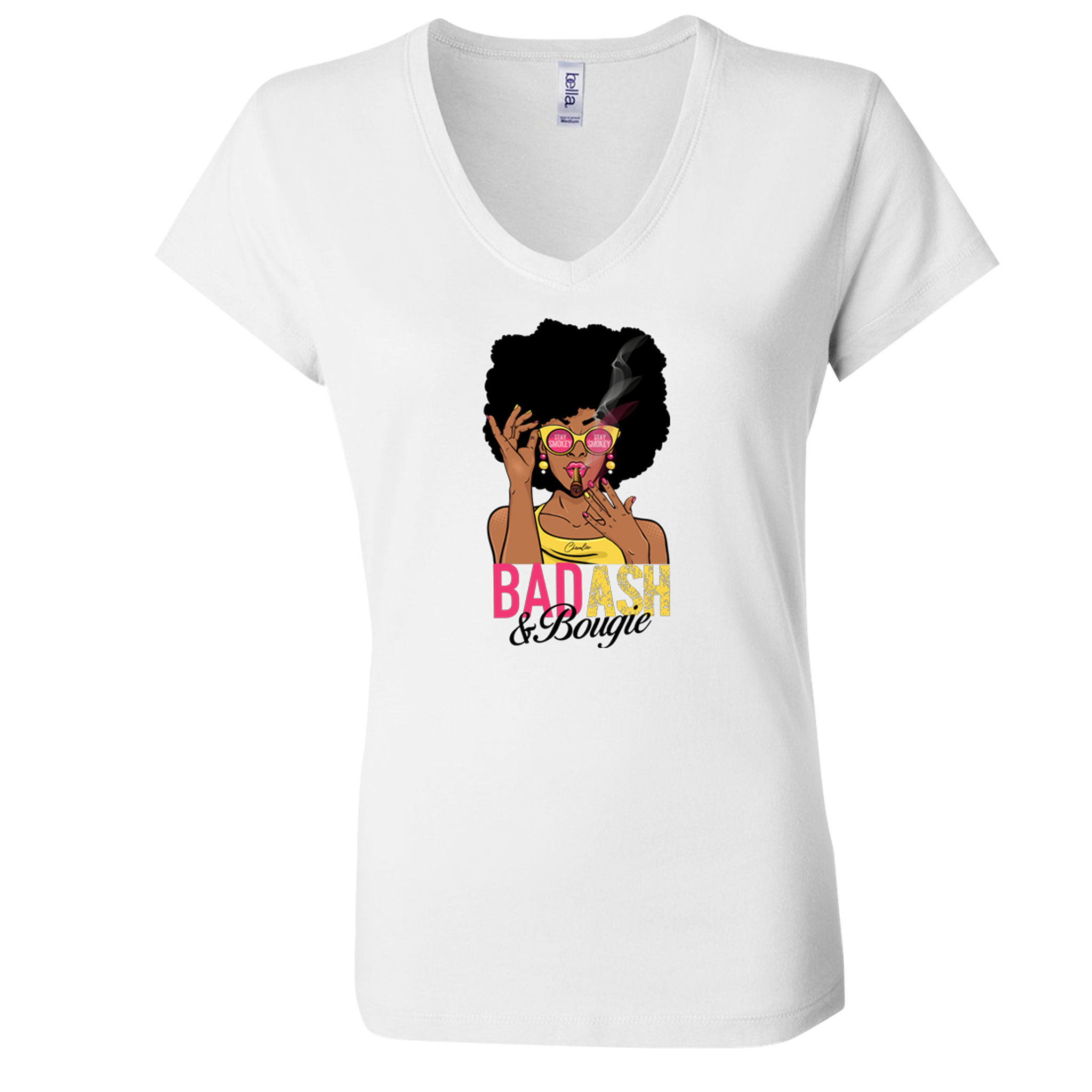 Bad Ash V-Neck Her Tee