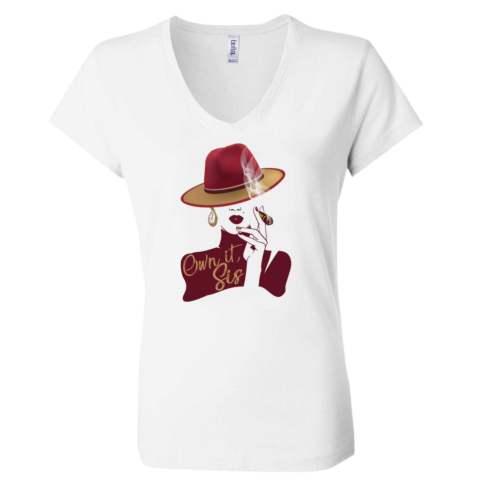 Red Lid Her V-Neck Tee