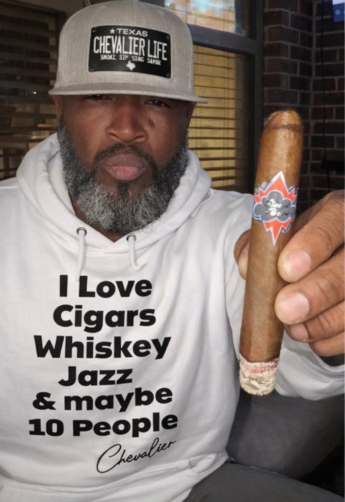 I LOVE Cigars, Whiskey, Jazz, & Maybe 10 People Hoodie- Unisex